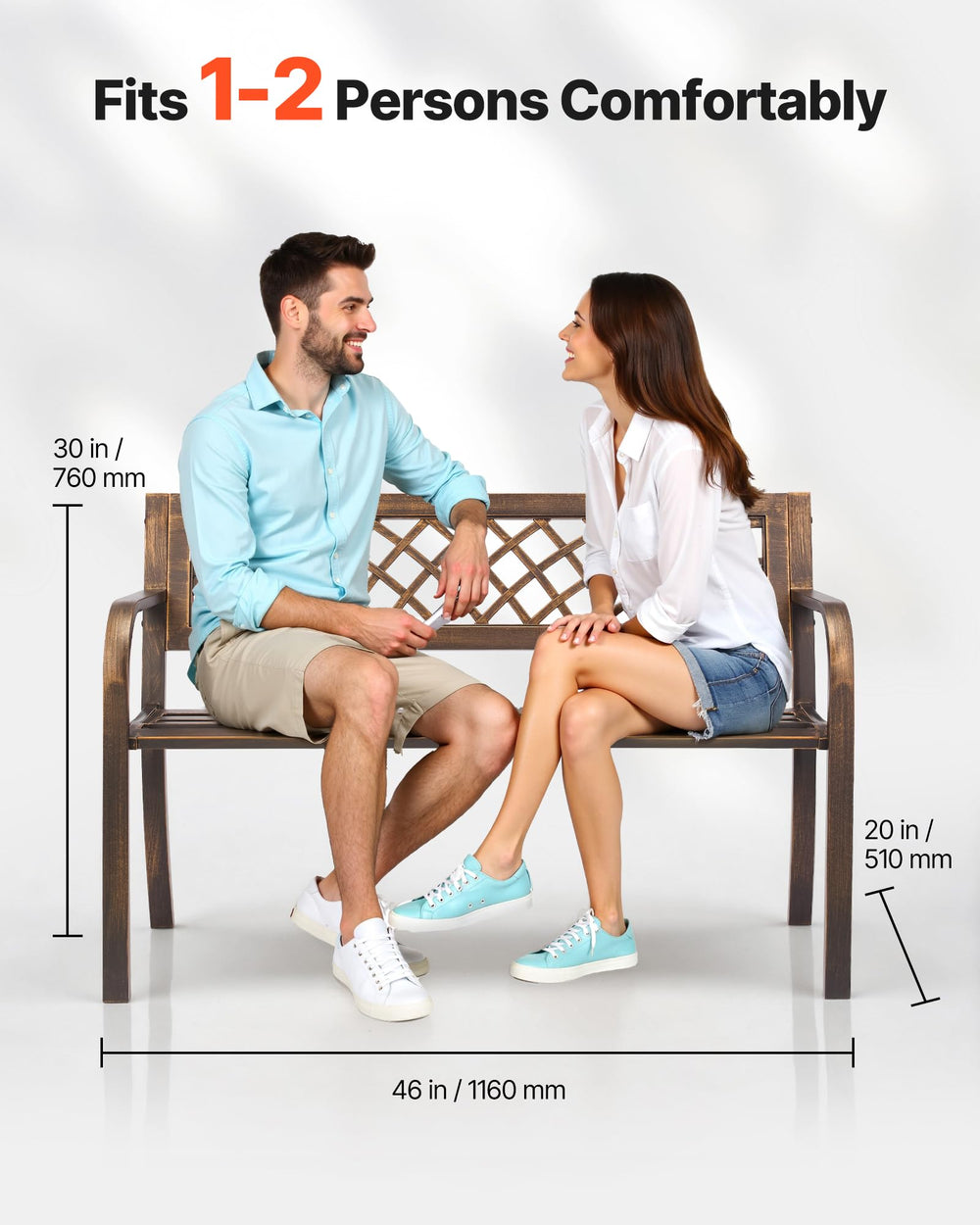 VEVOR armrest detail showing rounded edge for safer, comfortable hand support