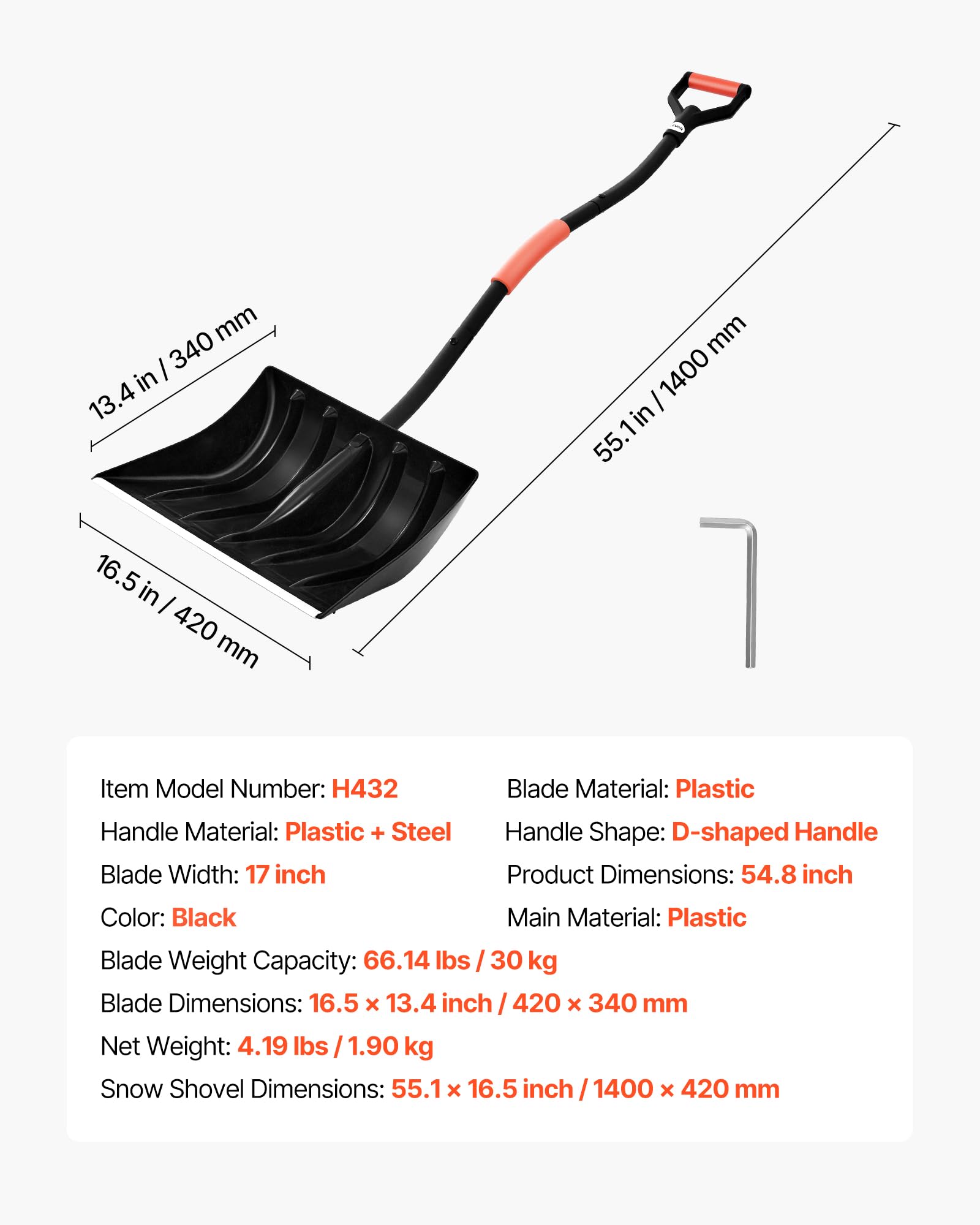 VEVOR parts assembled flat showing quick setup and included tools