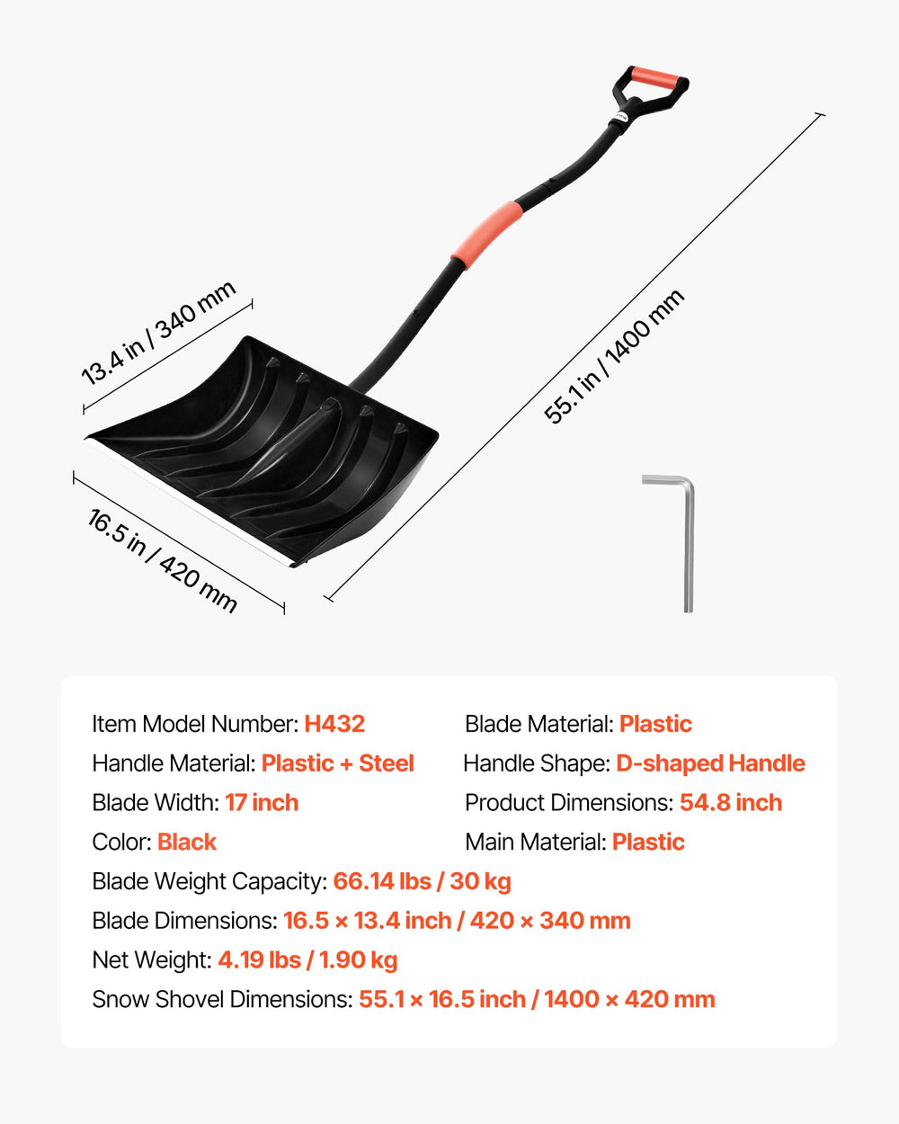 VEVOR parts assembled flat showing quick setup and included tools