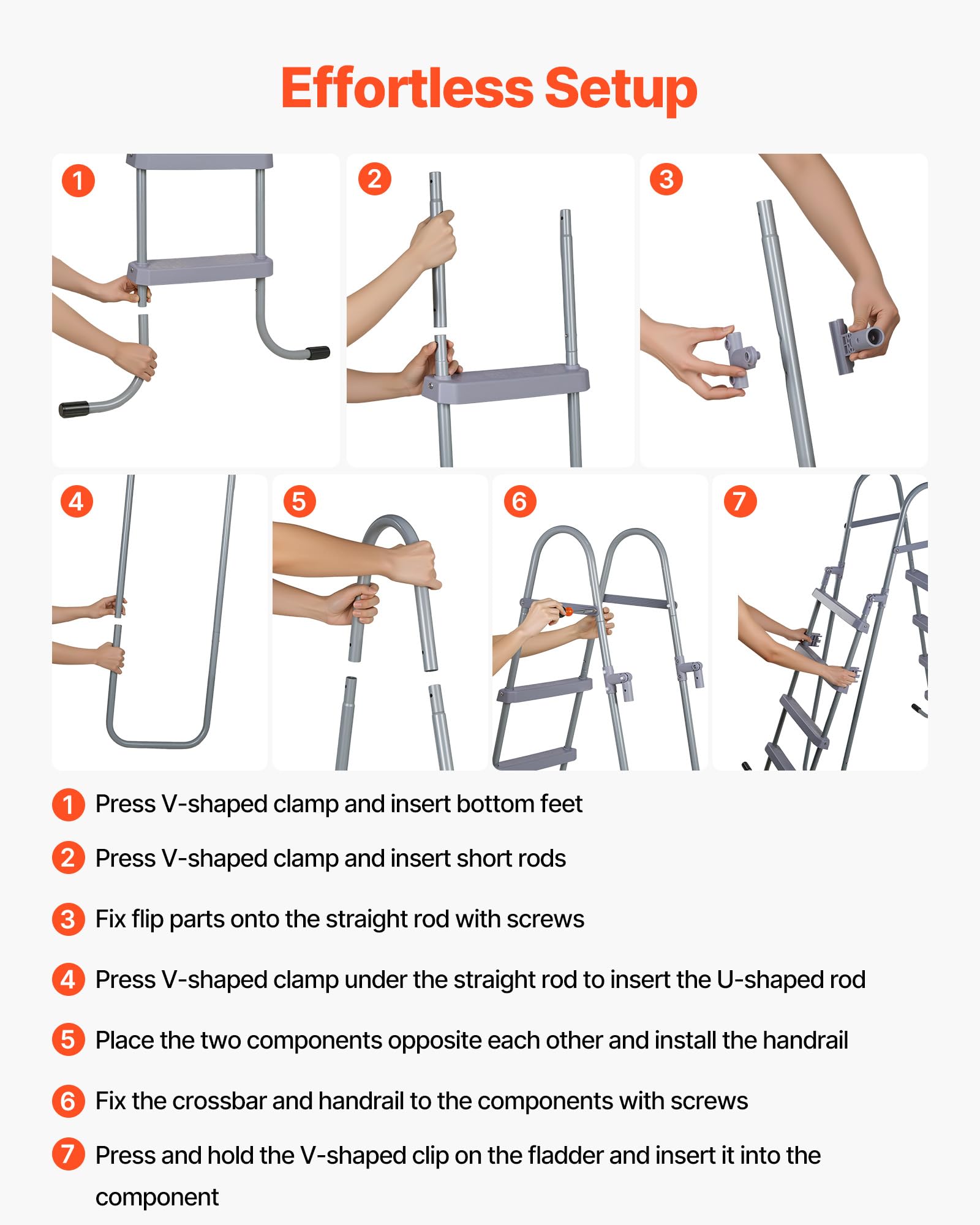 VEVOR assembly hardware laid out for quick, straightforward setup