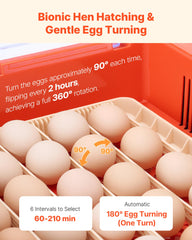 VEVOR close-up of automatic egg turner mechanism improving consistency