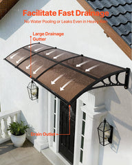 VEVOR close-up of polycarbonate texture highlighting impact resistance