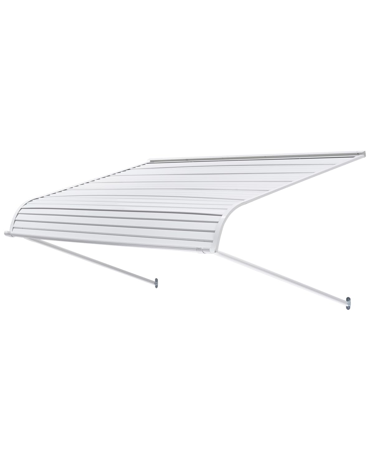 VEVOR awning front view showing full canopy and clean profile for entry protection
