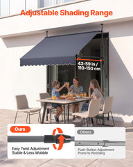 VEVOR side pole mechanism showing twist-lock stability benefit