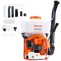 VEVOR front view of backpack fogger showing compact durable design and easy access