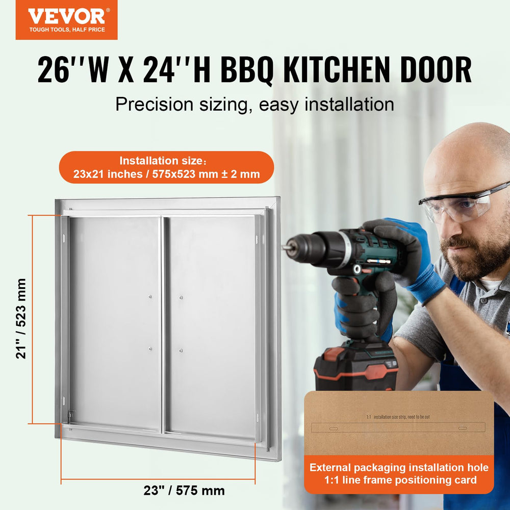 VEVOR close-up of handle and finish demonstrating easy grip and clean look