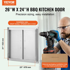 VEVOR close-up of handle and finish demonstrating easy grip and clean look