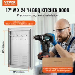 VEVOR close-up of zinc alloy handle offering ergonomic grip and easy opening
