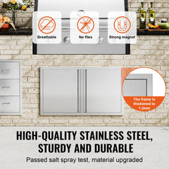 VEVOR frame edge detail highlighting seamless build and rust resistance