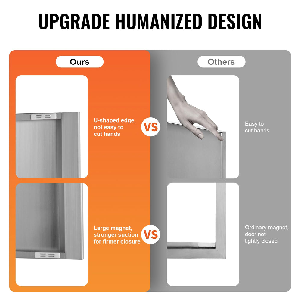 VEVOR frame seam close-up illustrating seamless construction and rust-resistant finish