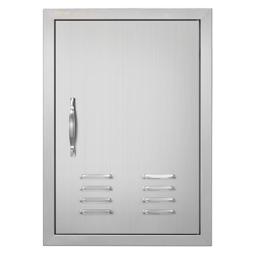 VEVOR front view showing flush stainless steel door and tidy finish for weather resistance
