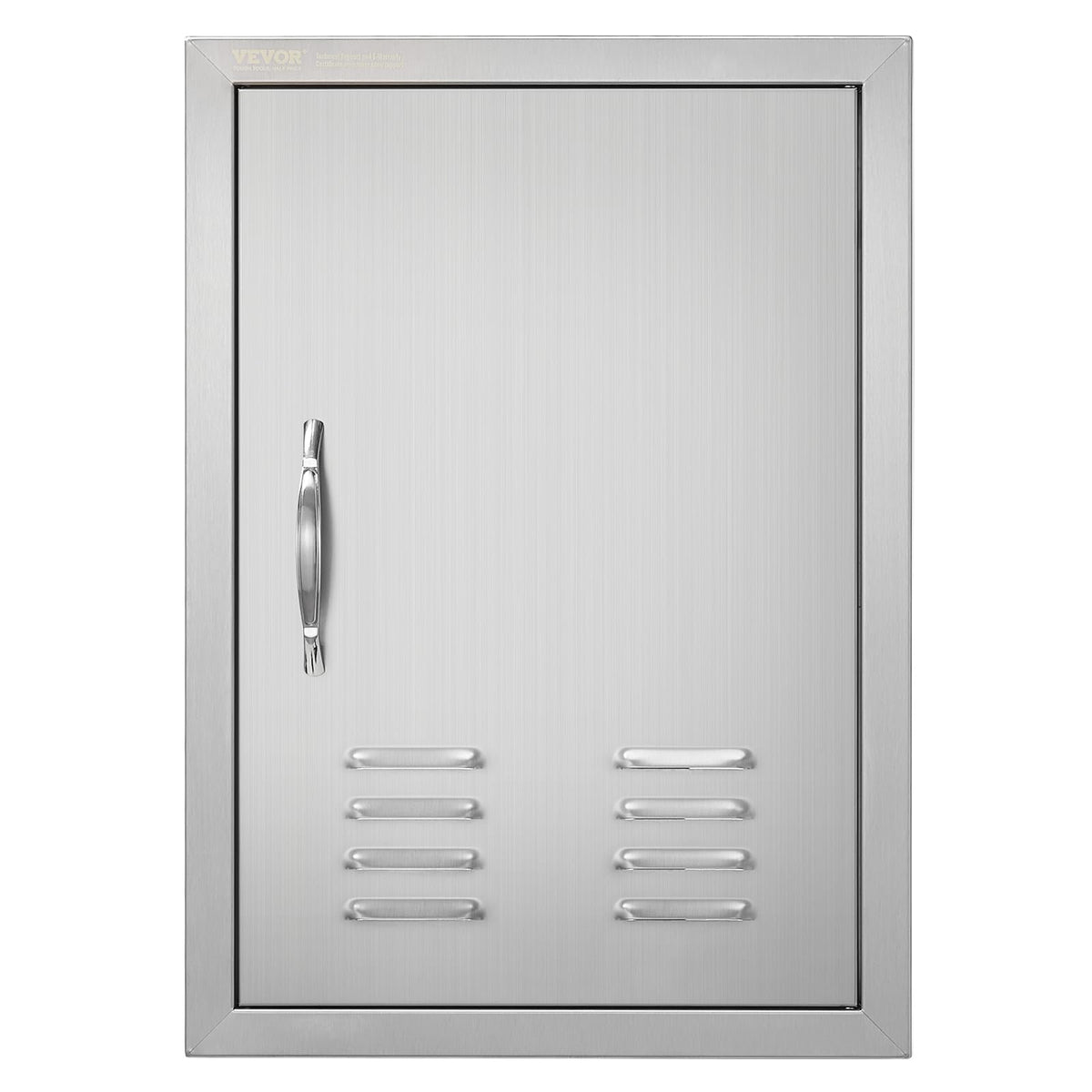 VEVOR front view showing flush stainless steel door and tidy finish for weather resistance