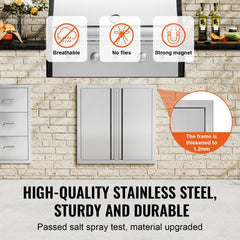 VEVOR hidden handle detail highlighting recessed grip for safe, snag-free operation