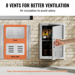 VEVOR reversible hinge mechanism shown for quick left-or-right door conversion