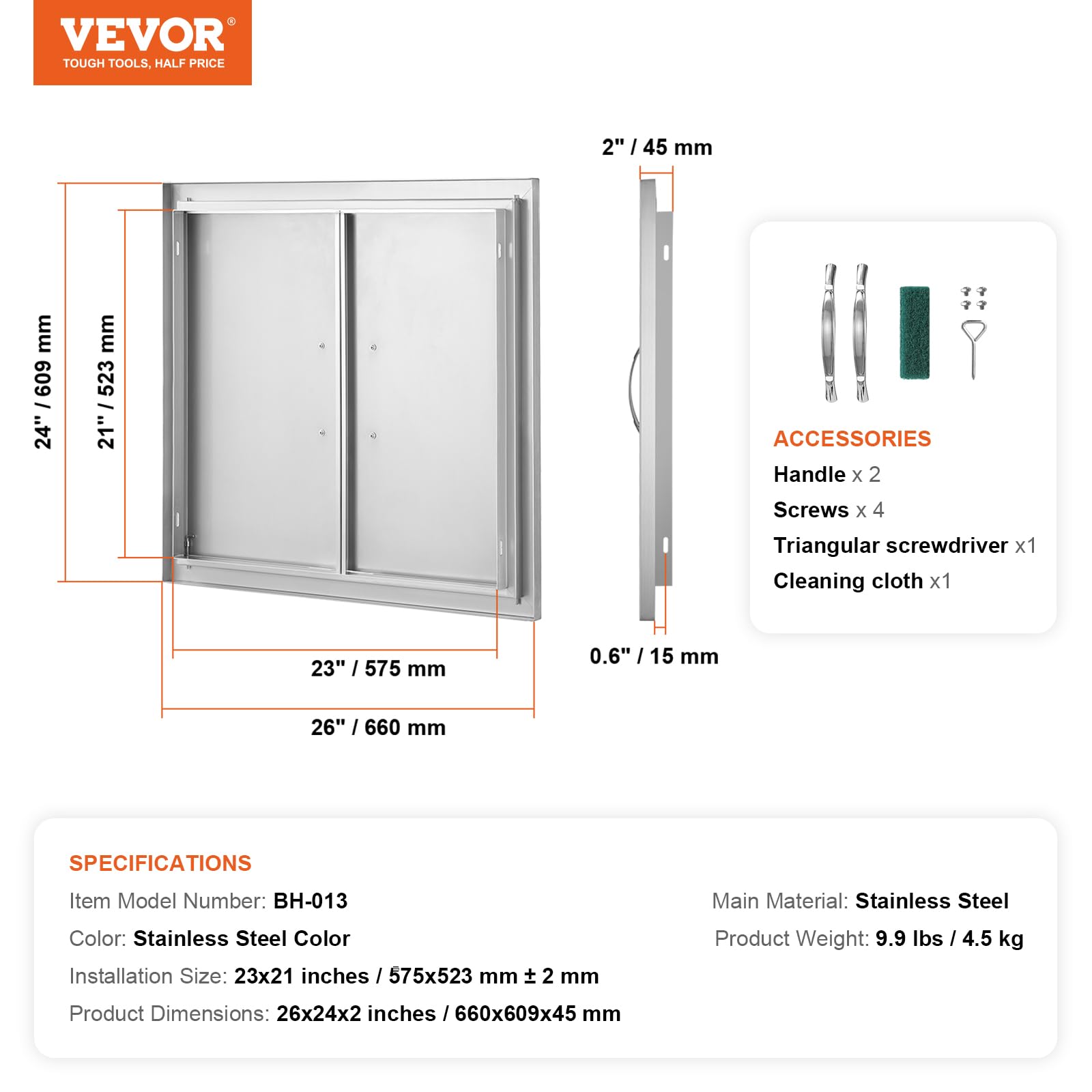 VEVOR magnetic closure detail showing tight seal to protect contents