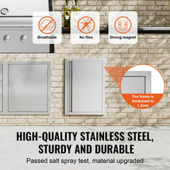 VEVOR seamless frame detail displaying weatherproof, easy-clean finish