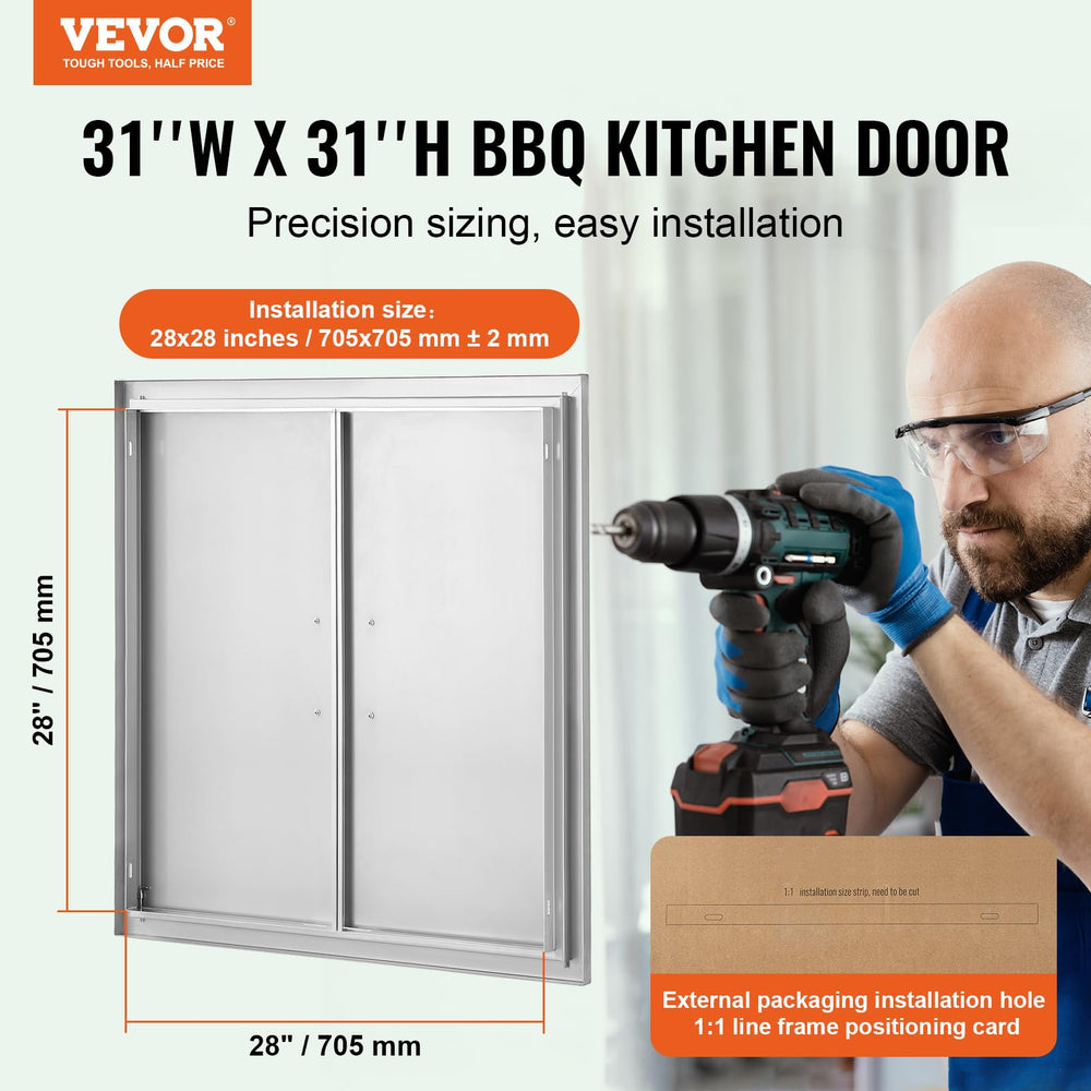 VEVOR close-up zinc alloy handle demonstrating ergonomic grip for easy opening