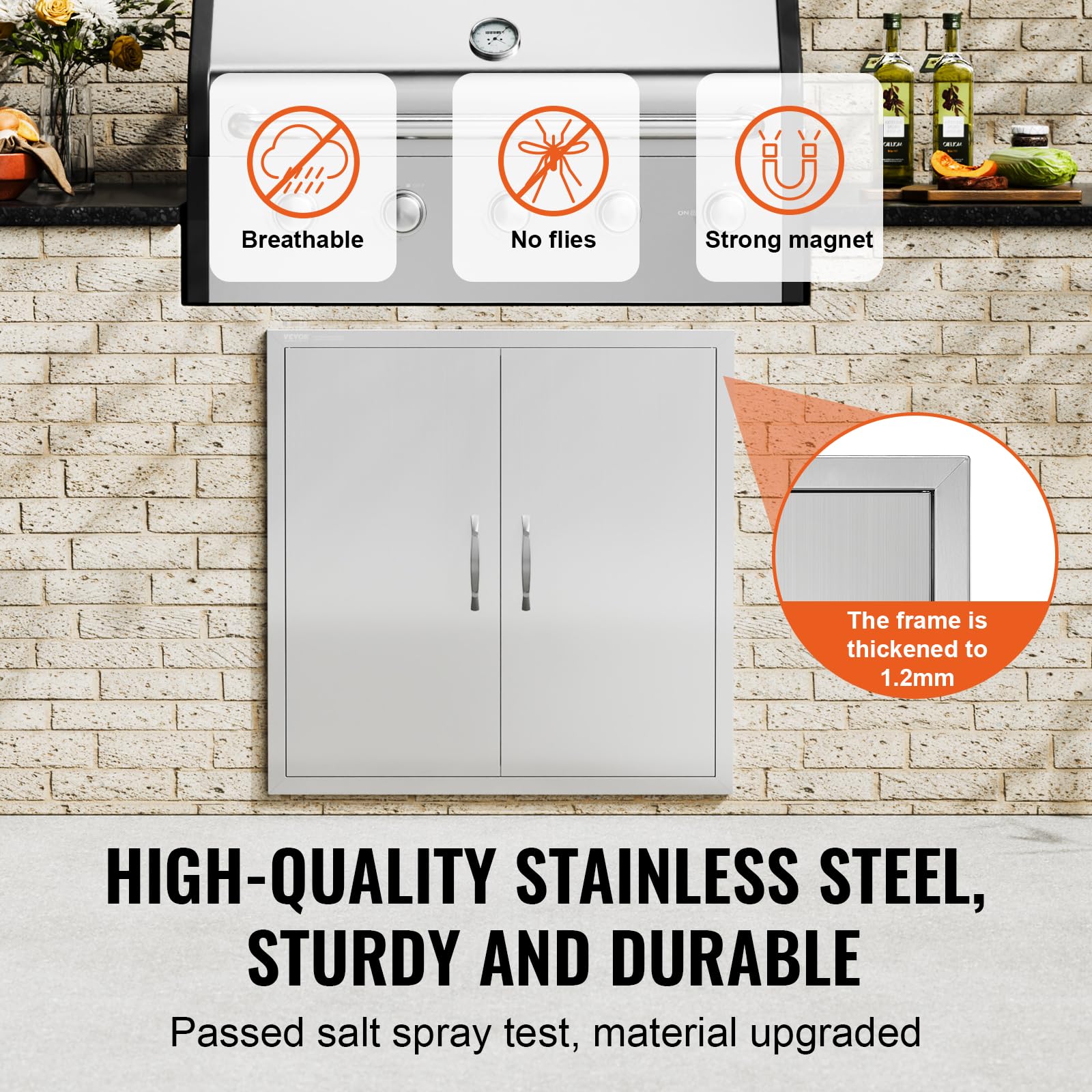 VEVOR closed flush-mounted door showcasing seamless installation and tidy appearance