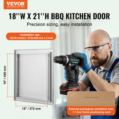 VEVOR recessed handle close-up showing safe low-profile grip and neat appearance