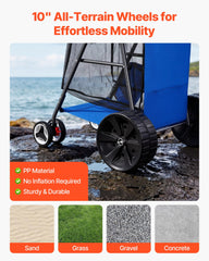 VEVOR beach cart folded compactly for trunk storage benefit