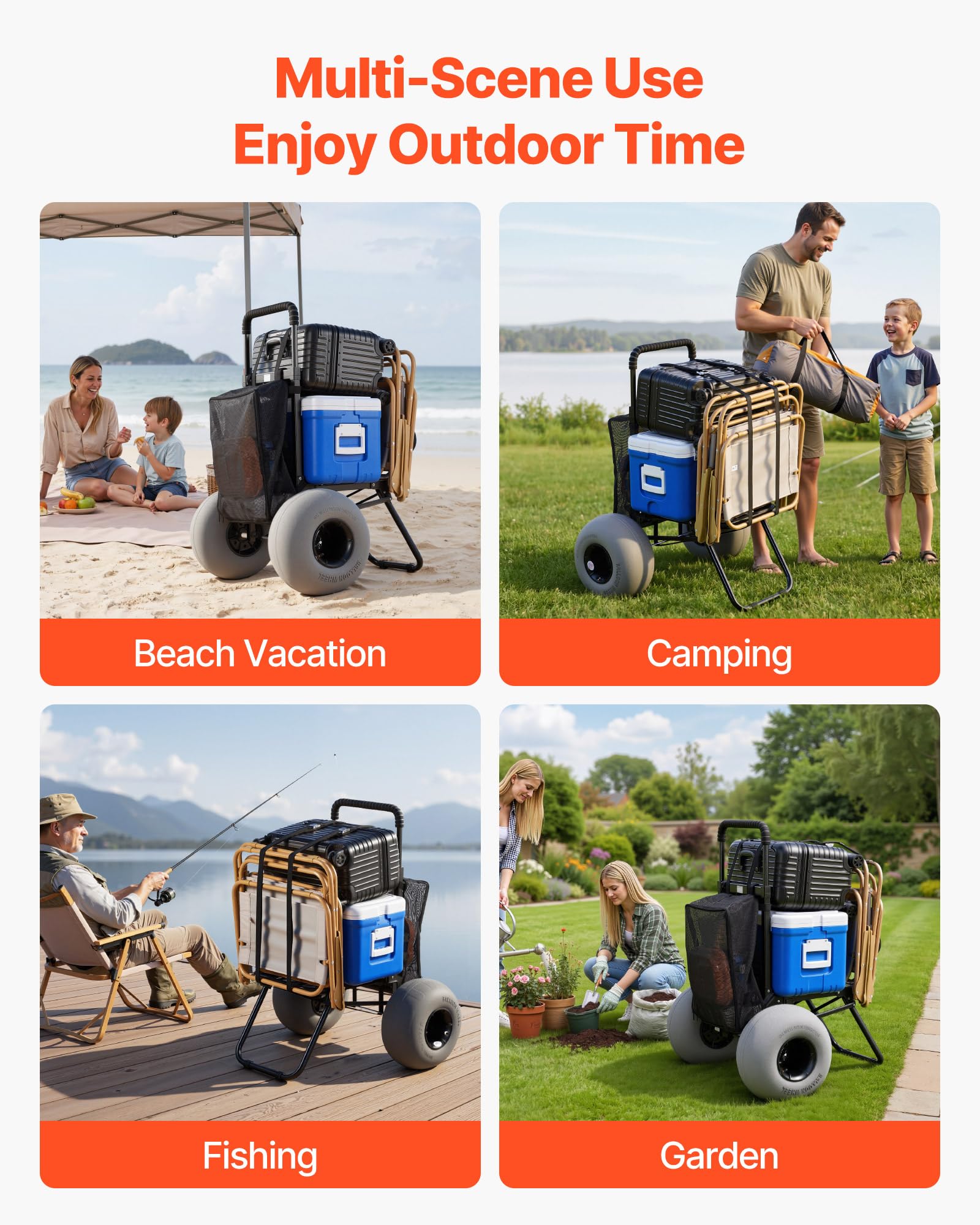 VEVOR beside a standard cooler to show scale and load compatibility