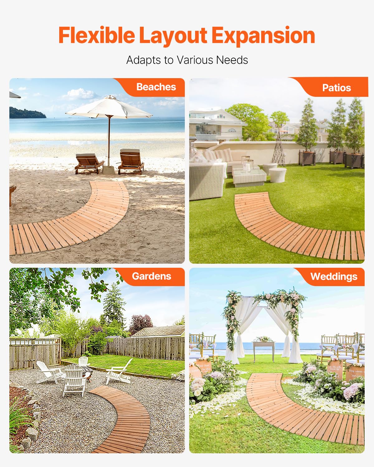 VEVOR beach entry path on sand reducing tracking and protecting feet
