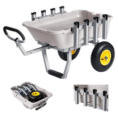 VEVOR cart front view showing frame and load capacity benefit