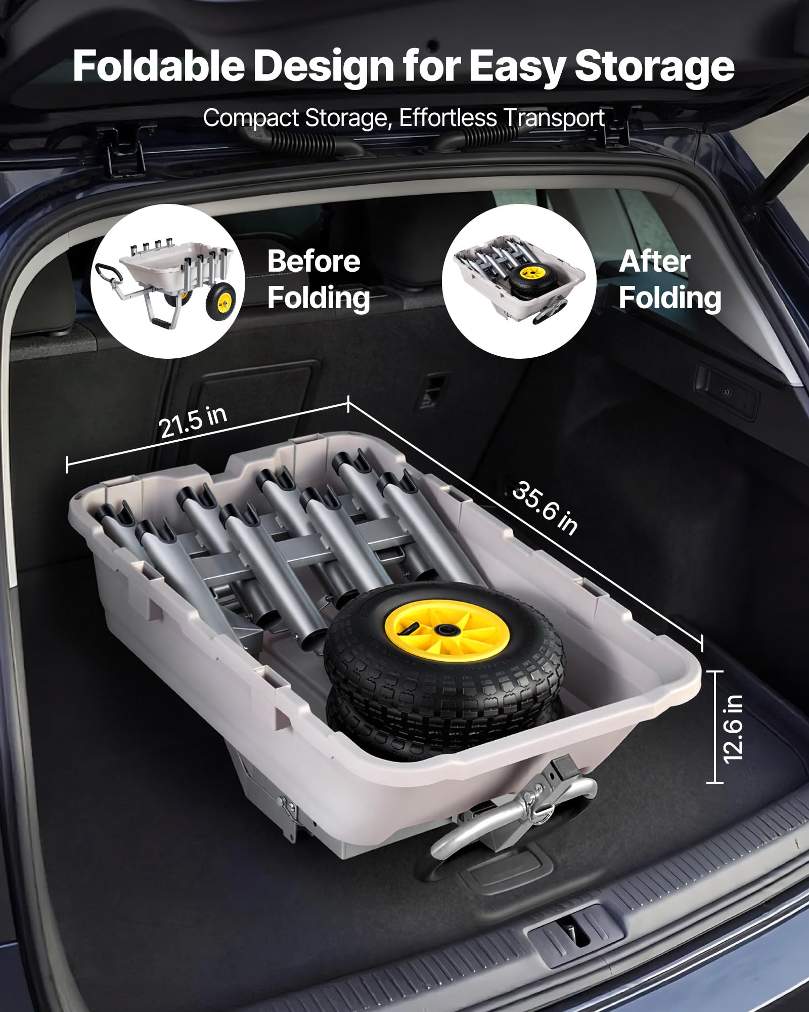 VEVOR cart loaded with cooler and gear to save trips and time