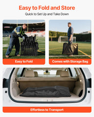 VEVOR cup holder and front pouches organizing drinks and small items quickly