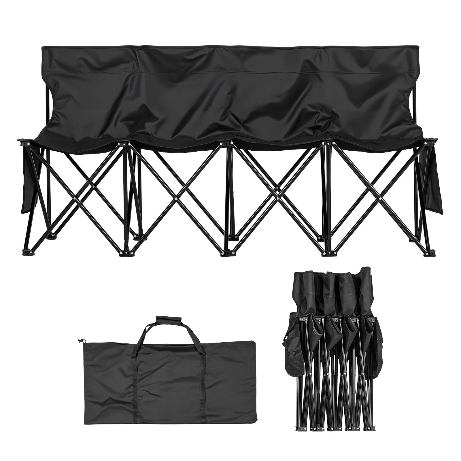 VEVOR bench front view shows stable seating and quick setup benefit