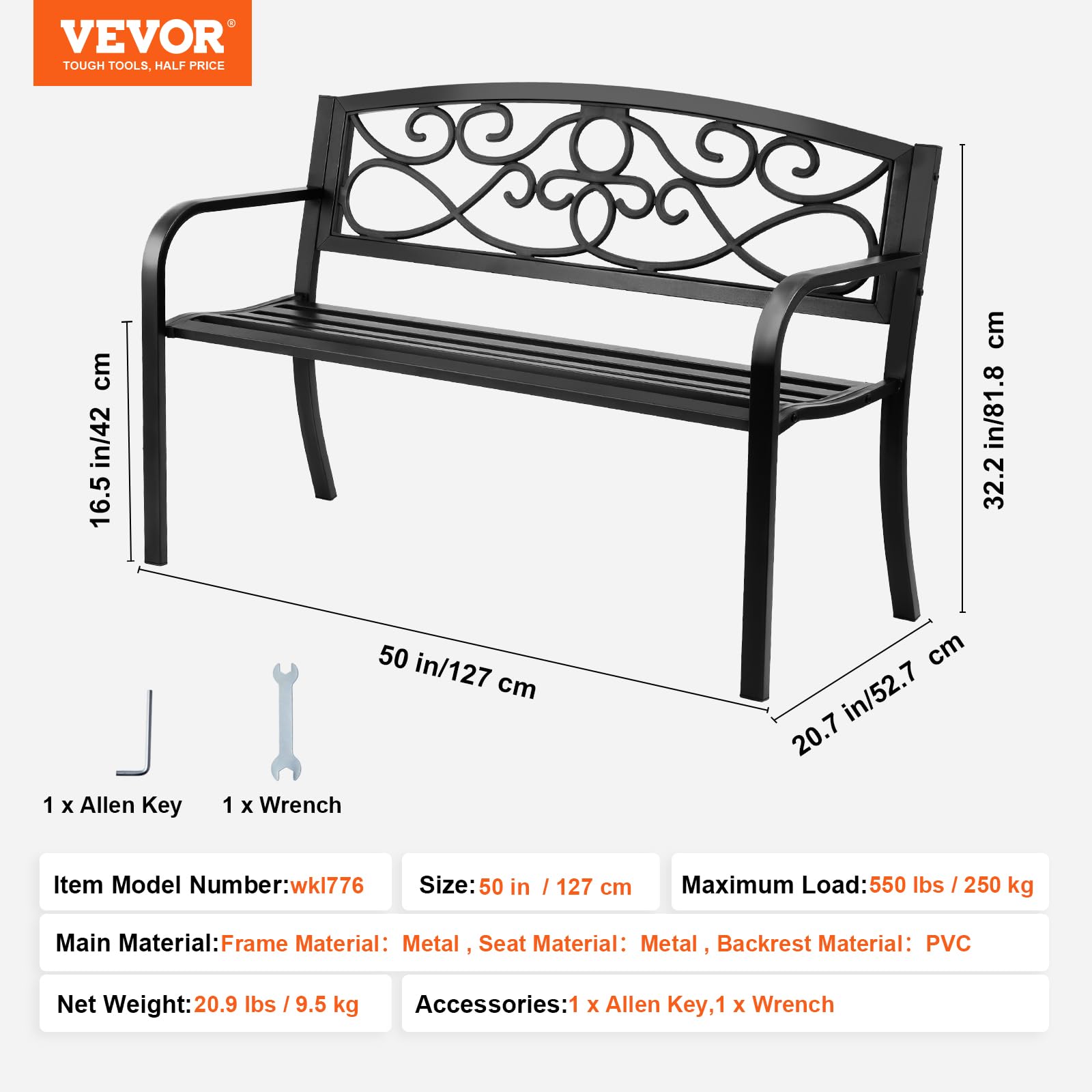 VEVOR powder-coat texture showing weatherproof surface protection