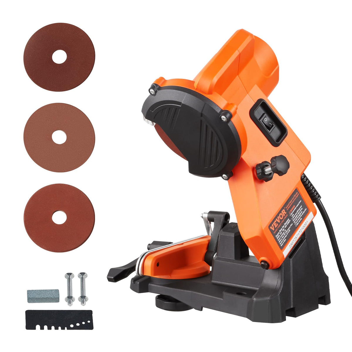 VEVOR front view of bench sharpener showing compact professional design and fast results