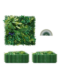 VEVOR boxwood panel front view shows realistic greenery and coverage benefit