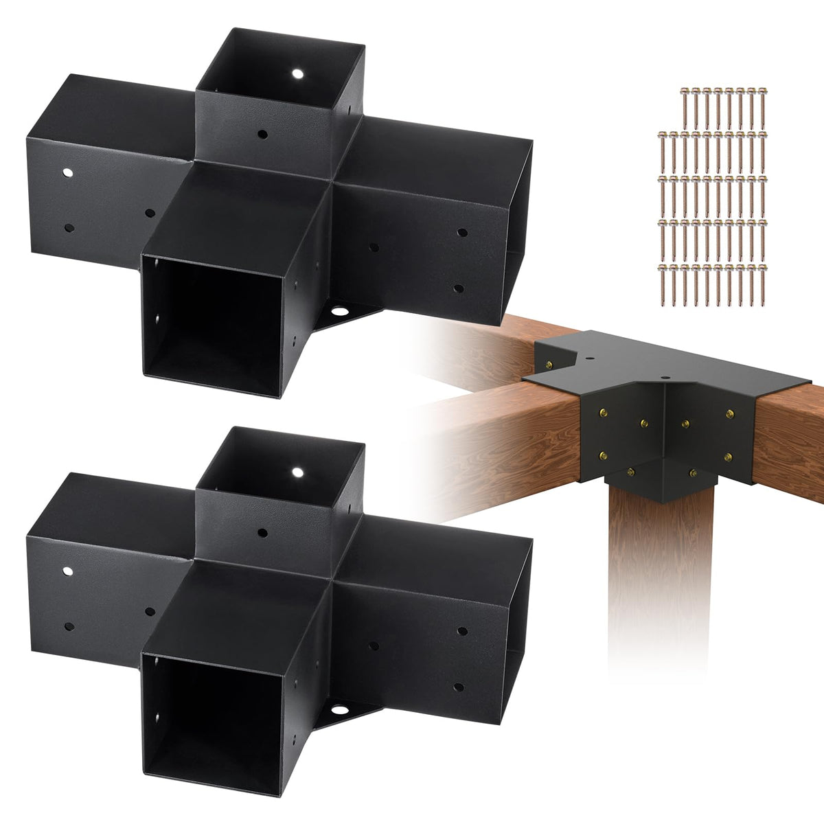 VEVOR bracket front packaging showing 2-pack and included screws for easy install