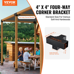 VEVOR bracket top view full-coverage protecting post ends and preventing rot