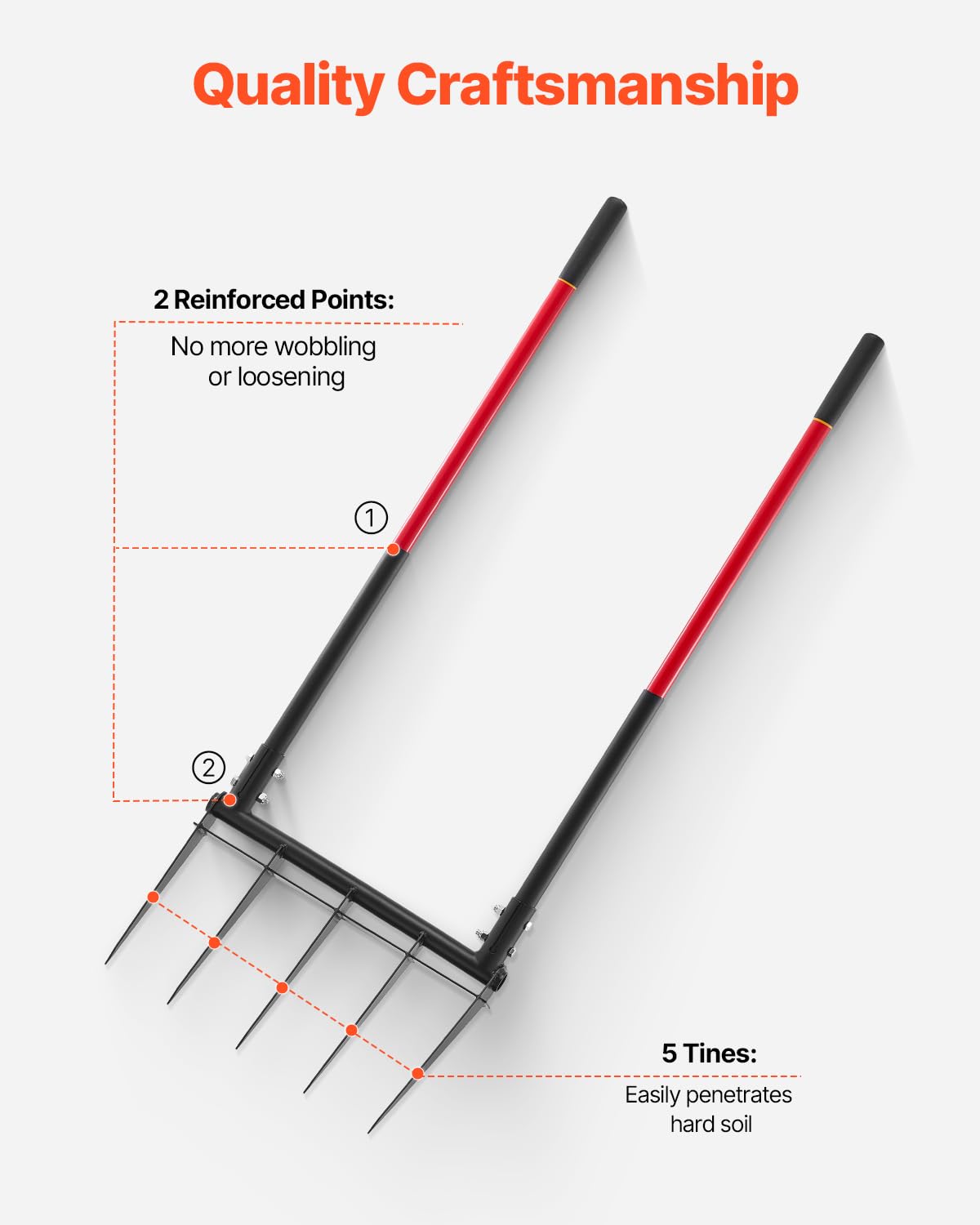 VEVOR side profile showing U-shaped design for even force distribution