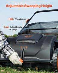 VEVOR detailed shot of thickened brushes demonstrating stronger sweeping force