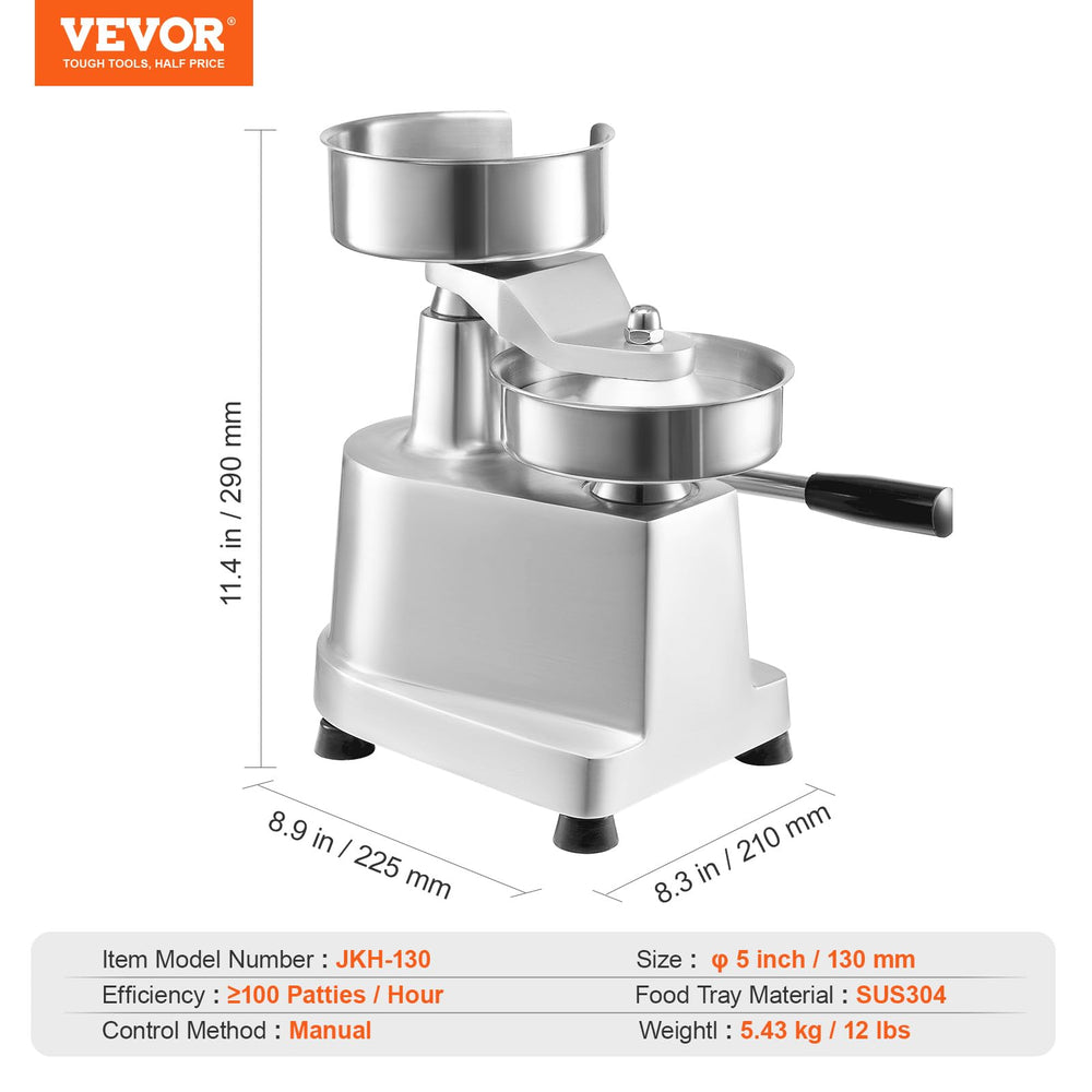 VEVOR packaged accessories including 1000 patty papers and disposable gloves for ready use