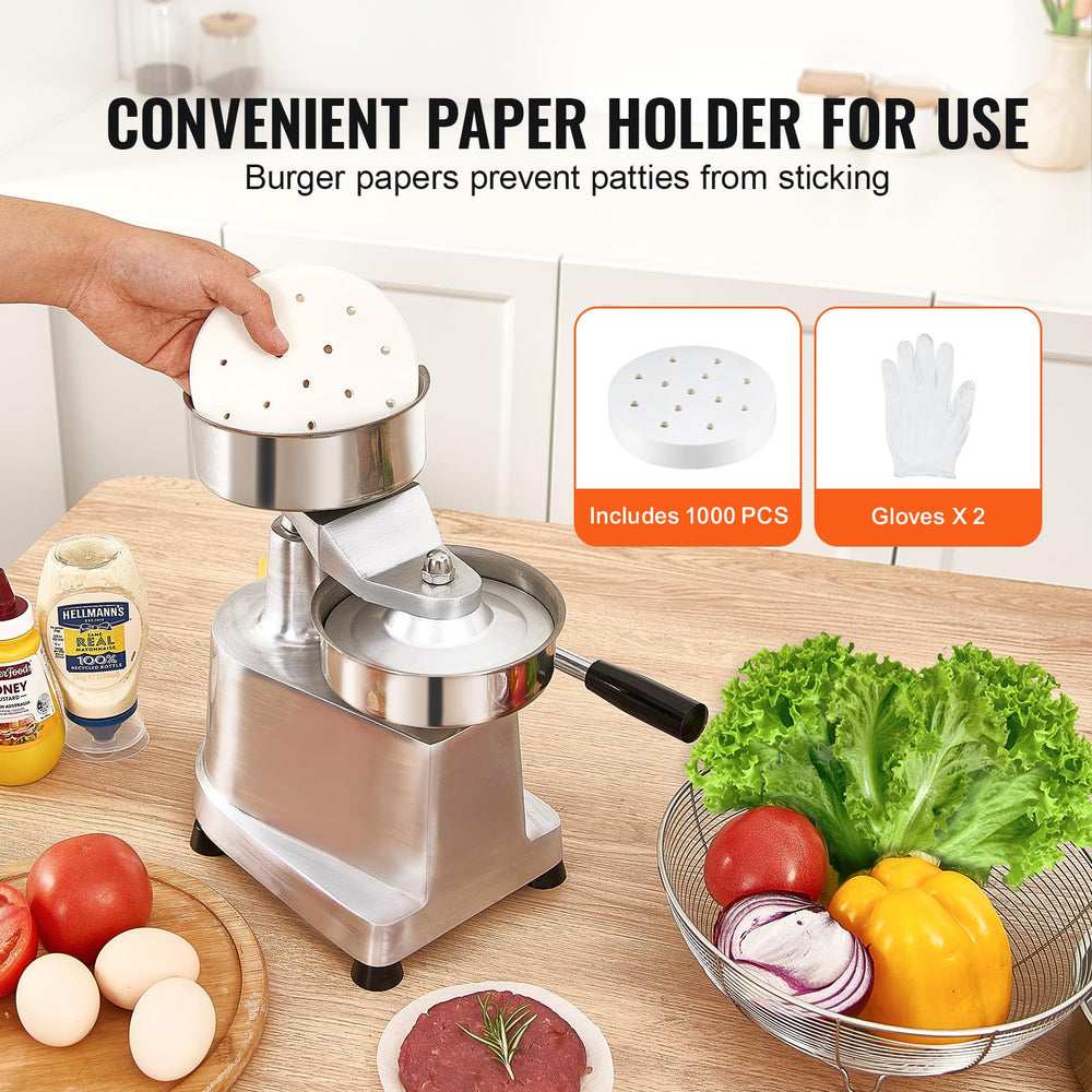 VEVOR paper holder loaded with burger papers for quicker, hygienic patty separation