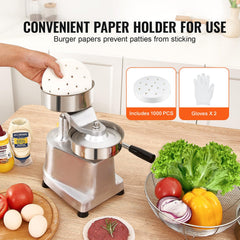 VEVOR paper holder loaded with burger papers for quicker, hygienic patty separation