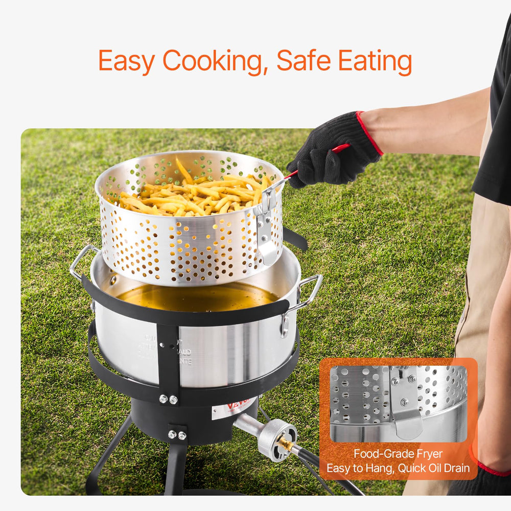 VEVOR burner and bracket assembly demonstrating stable, powerful heat