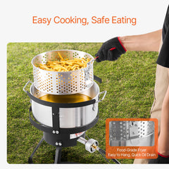 VEVOR burner and bracket assembly demonstrating stable, powerful heat