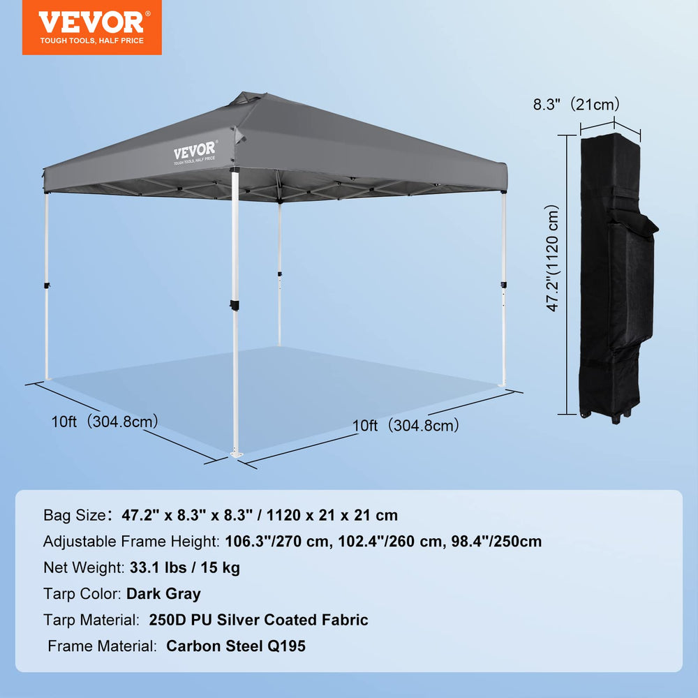 VEVOR telescoping leg mechanism showing adjustable height convenience