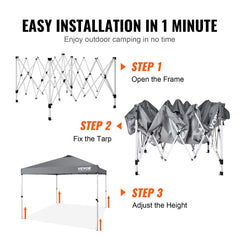VEVOR canopy in backyard party setting providing shade and comfort