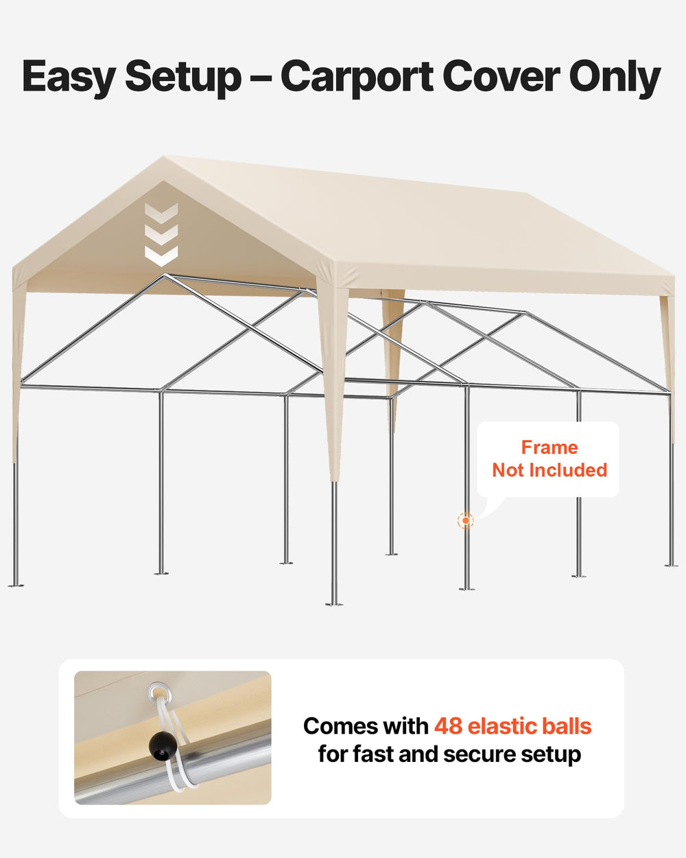 VEVOR canopy sheltering a car to protect vehicle from weather