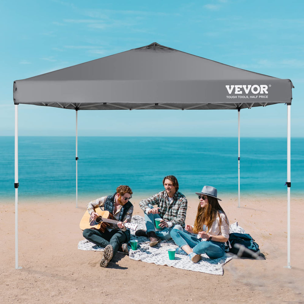 VEVOR side view with top vent demonstrating improved wind airflow