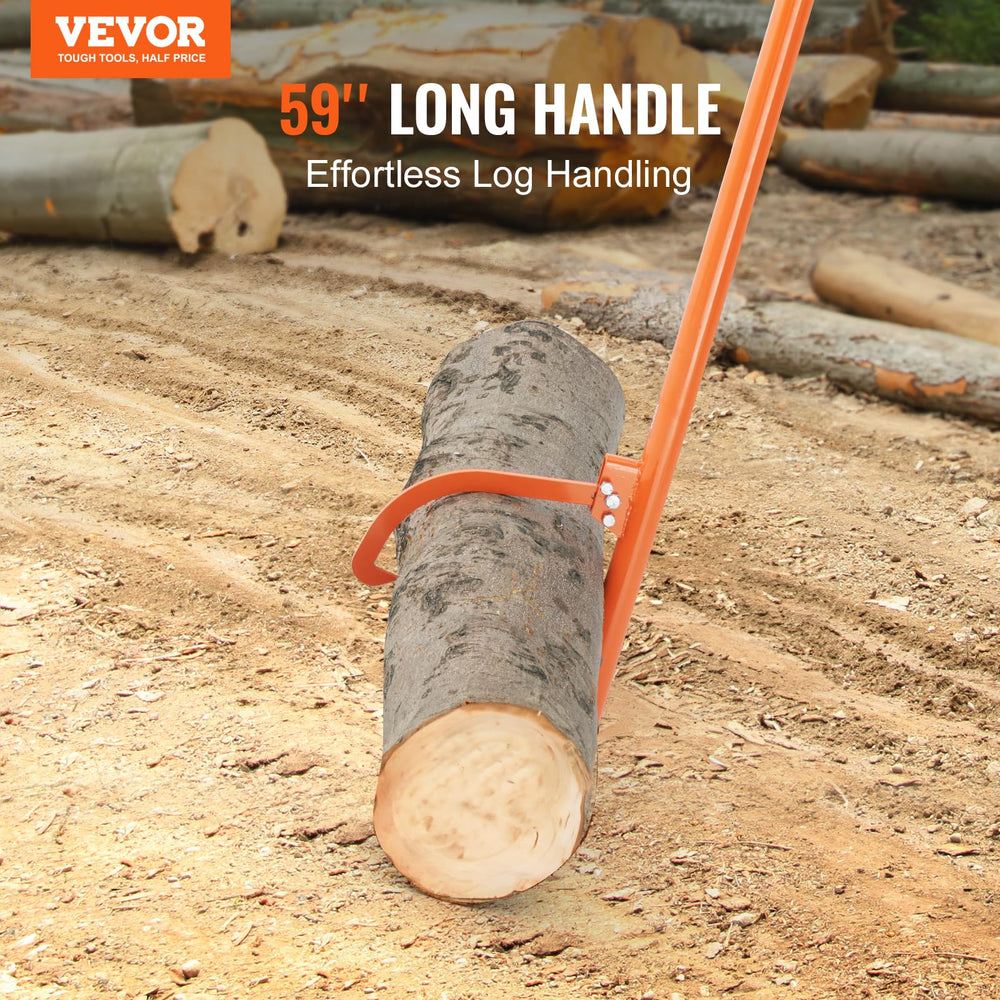 VEVOR cant hook close-up of steel hook head that secures into logs for safer control
