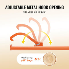 VEVOR cant hook rubber handle grip detail improving comfort and reducing hand fatigue
