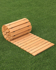 VEVOR front view of cedar walkway showing tidy garden route and curb appeal
