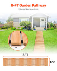 VEVOR rolled cedar walkway stored compactly for easy storage benefit